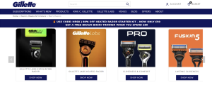 an example of Gillette's accessible website